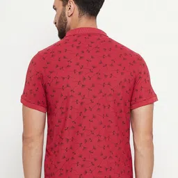 OGEN Men Printed Polo Collar Pockets T-shirt image 4