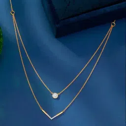 P.N.Gadgil Jewellers 18KT Yellow Gold & Diamond Modern Necklace for Women-image-6