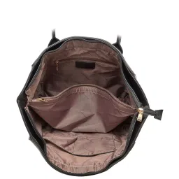 Giordano Capsule Black & Grey Solid Large Tote Handbag image 4