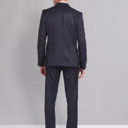 AD by Arvind Navy Regular Fit Printed Two Piece Suit image 2