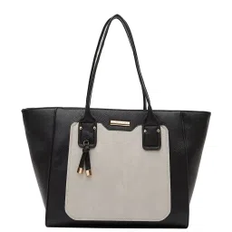 Giordano Capsule Black & Grey Solid Large Tote Handbag image 1