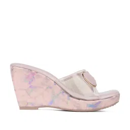 Iconics Women's Pink Casual Wedges image 2