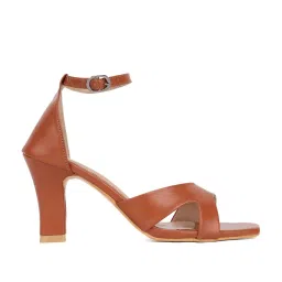 Iconics Women's Tan Ankle Strap Sandals image 2