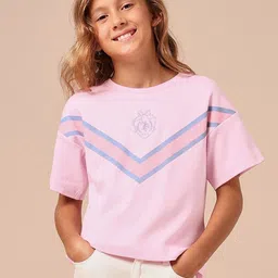 U.S. Polo Assn. Kids Girls Typography Pure Cotton T-shirt-picture-20