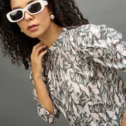 Club York Women Floral Print Puff Sleeve Top-image-43