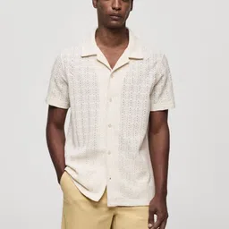 MANGO MAN Crochet Casual Shirt-picture-15