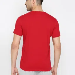 UnderJeans by Spykar Red Regular Fit T-Shirt image 2