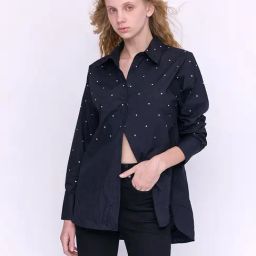 Cover Story Black Polka Dot Print Shirt-picture-37
