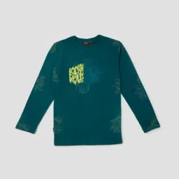 Gini & Jony Boys Navy Cotton Printed T-Shirt-picture-26