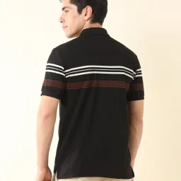 U.S. Polo Assn. Black Slim Fit Striped Polo T-Shirt image 2