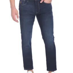 U.S. Polo Assn. Dark Blue Slim Fit Lightly Washed Jeans-picture-40