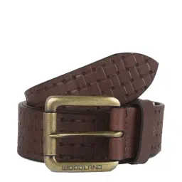 Woodland Brown Leather Waist Belt for Men-picture-33