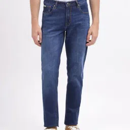 Lindbergh Dark Blue Cotton Tapered Fit Jeans-picture-13
