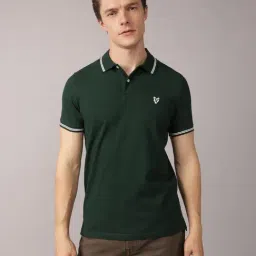 American Eagle Green Cotton Slim Fit Polo T-Shirt-picture-25