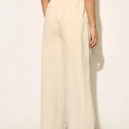 Only Beige Solid Pants image 2