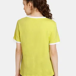 Rosaline by Zivame Yellow Printed T-Shirt image 2