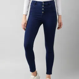 DOLCE CRUDO Navy High Rise Jeans image 1