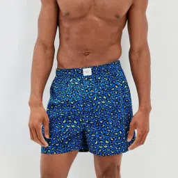 American Eagle Men Blue Leopard Print Stretch Boxer Short-picture-19