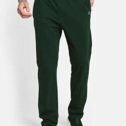Octave Dark Olive Cotton Regular Fit Trackpants-picture-26