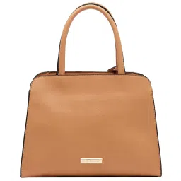 Giordano Capsule Tan & Blue Color Block Medium Handbag image 3