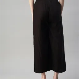 Kryptic Black Flared Fit Mid Rise Pants image 2