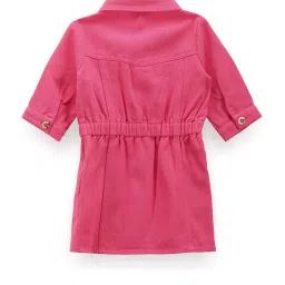 U.S. Polo Assn. Kids Pink Solid Shirt Dress image 2