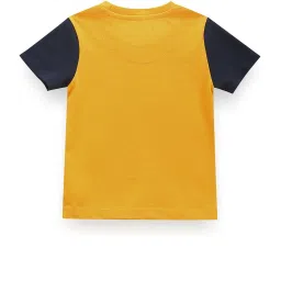 U.S. Polo Assn. Kids Yellow Graphic Print T-Shirt image 2