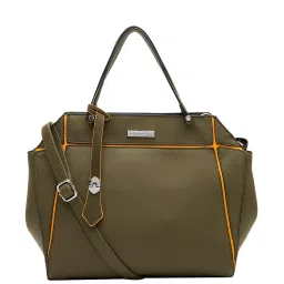 Giordano Capsule Olive Green Solid Large Handbag image 1