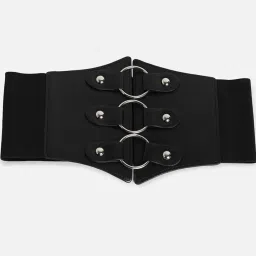 HauteSauce Black Wide Casual Belt for Women image 2