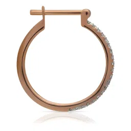 Malabar Gold and Diamonds 18k Rose Gold Hoop Diamond Earrings image 2
