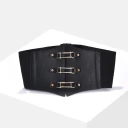 HauteSauce Black Wide Casual Belt for Women image 2