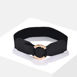 HauteSauce Black Wide Casual Belt for Women image 2
