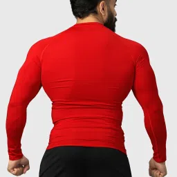 FUAARK Red Skinny Fit Sports T-Shirt image 2