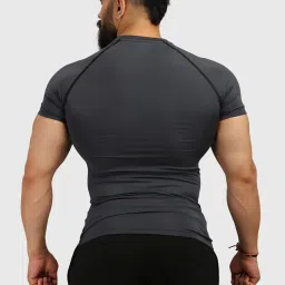 FUAARK Grey Skinny Fit Sports T-Shirt image 2