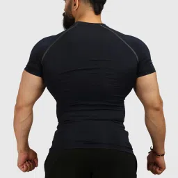 FUAARK Navy Skinny Fit Sports T-Shirt image 2