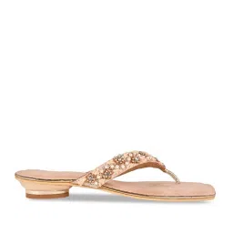 Rocia by Regal Women's Rose Gold Thong Sandals image 2