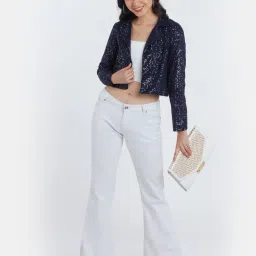 Zink London Navy Embellished Blazer image 4