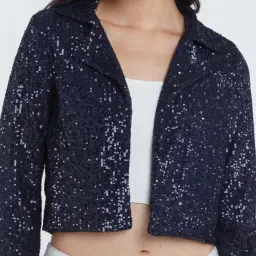 Zink London Navy Embellished Blazer image 5