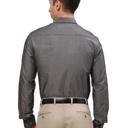 Park Avenue Grey Slim Fit Self Pattern Shirt image 2