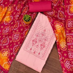 KALINI Embroidered Cotton Unstitched Dress Material-image-69