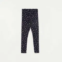 Fame Forever by Lifestyle Kids Navy Cotton Printed Leggings image 2