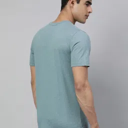 ALCIS Smoke Blue Soft-Touch Regular Fit Athleisure T-Shirt image 2