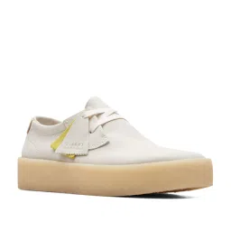 Clarks Men's Ashcott Cup Off White Derby Shoes image 2