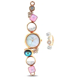 Titan NR95128WM01F Raga Moments of Joy Analog Watch for Women with Ring Combo image 2