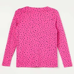 Fame Forever by Lifestyle Kids Fuchsia Pink Cotton Printed Full Sleeves T-Shirt image 2