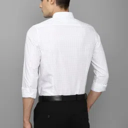 louis philippe Men White Super Slim Fit Check Full Sleeves Formal Shirt image 2