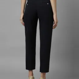 Allen Solly Black Mid Rise Formal Trousers image 2