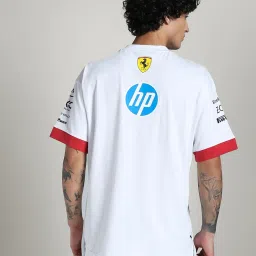 Puma White Cotton Relaxed Fit Printed Sports T-Shirt image 2