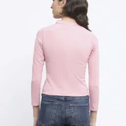 Madame Pink Cotton Regular Fit Top image 2