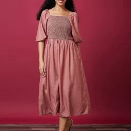 Globus Peach Printed Midi Dress image 2